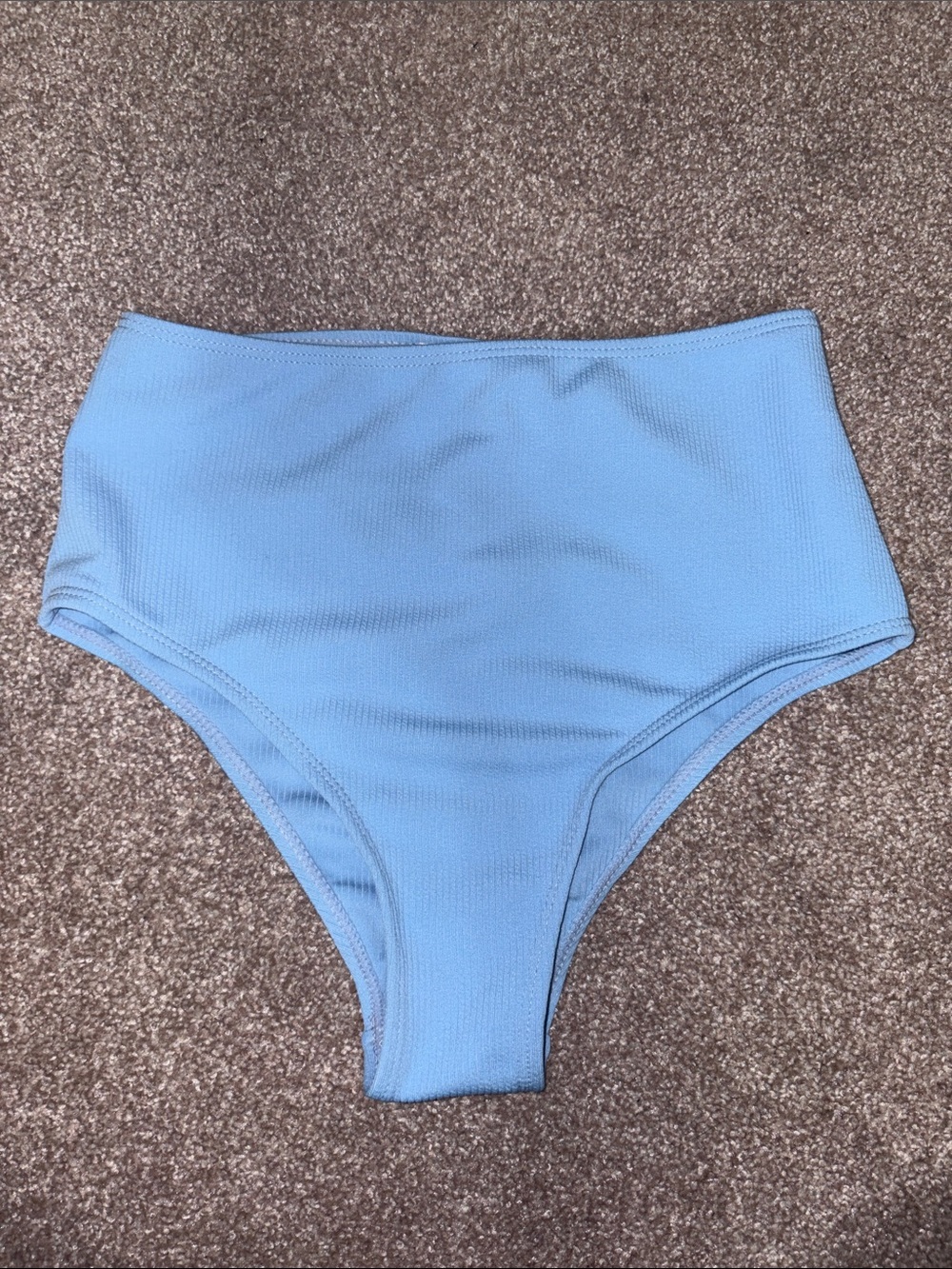 Celine Light Blue Ribbed Bottoms